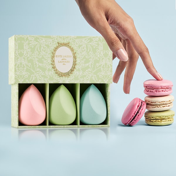 FREE BEAUTY BLENDER TRIO with spend of over $85+ on the makeup category
