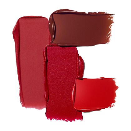 photo of different red lipstick swatches